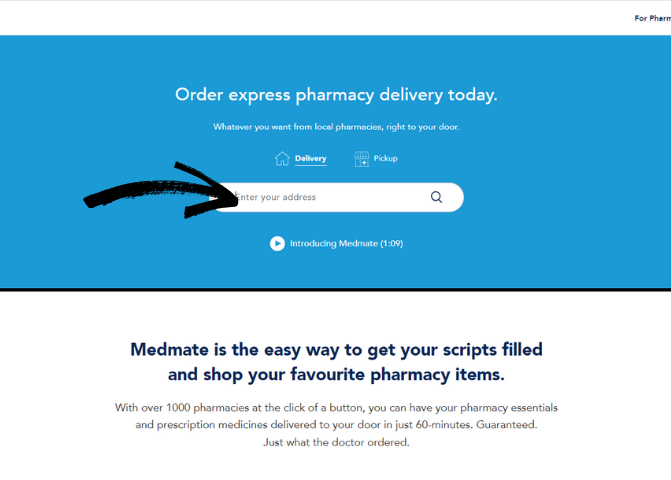 Find a pharmacy with Medmate