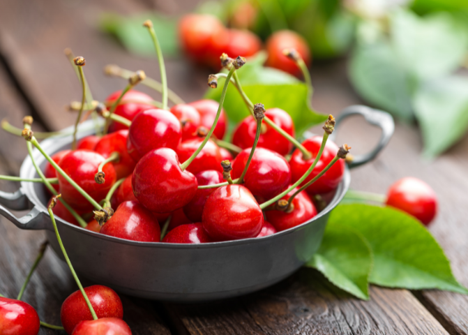 cherries are high in vitamin C