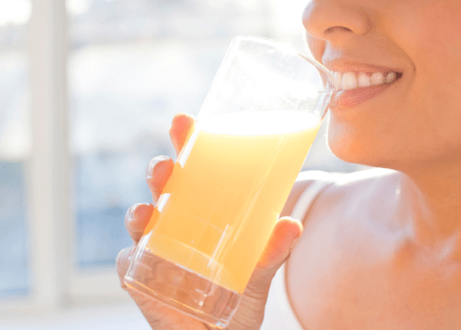 vitamin C in orange juice